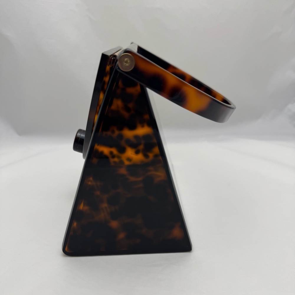 ✨ Rare Anthropologie Rae of Light Top Handle Acrylic Bag Tortoise Shell Purse - Picture 3 of 17